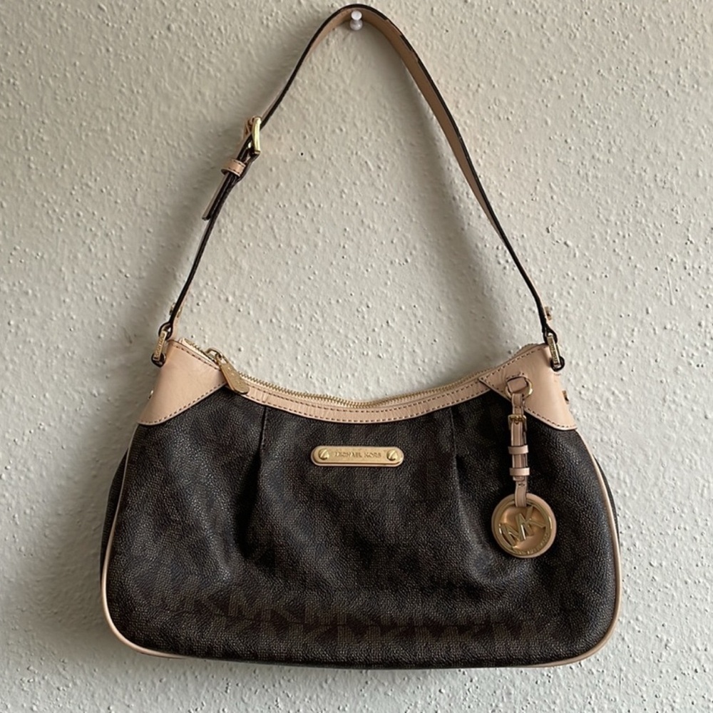 Michael Kors Brown and Tan Shoulder Bag